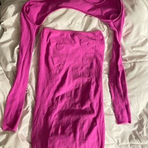 White-fox boutique pink mini dress 2 piece